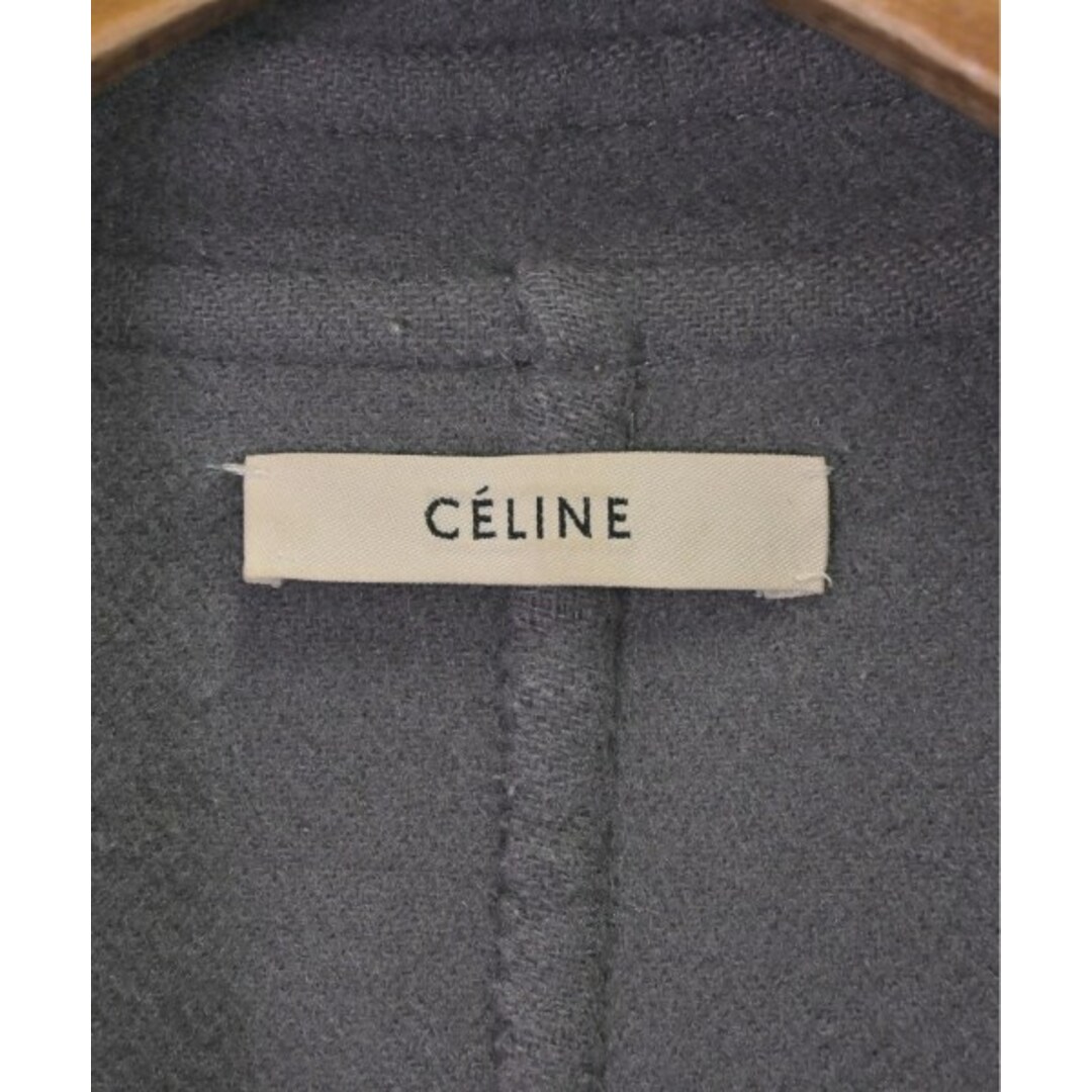 celine(セリーヌ)のCELINE セリーヌ チェスターコート 34(XS位) グレー 【古着】【中古】 レディースのジャケット/アウター(チェスターコート)の商品写真