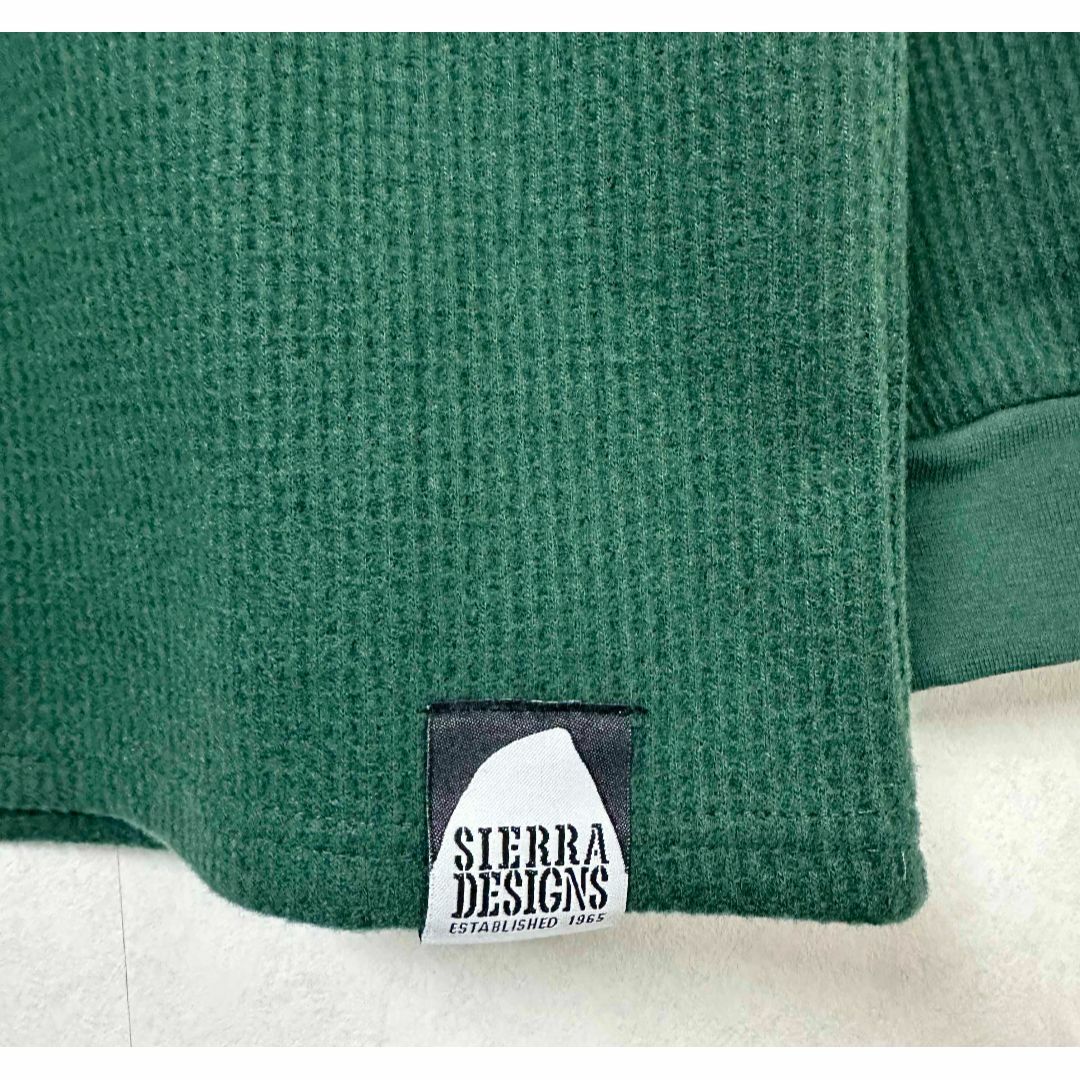 SIERRA DESIGNS(シェラデザイン)の新品 M ★ SIERRA シエラデザイン 長袖 ワッフル Tシャツ グリーン メンズのトップス(Tシャツ/カットソー(七分/長袖))の商品写真