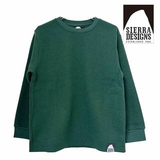 シェラデザイン(SIERRA DESIGNS)の新品 M ★ SIERRA シエラデザイン 長袖 ワッフル Tシャツ グリーン(Tシャツ/カットソー(七分/長袖))