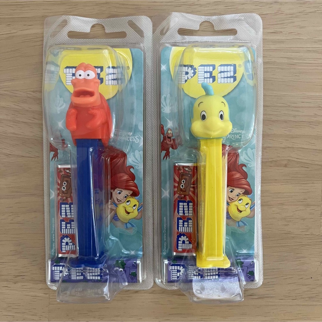 Disney(ディズニー)の◎pez◎リトルマーメイド　フランダー　セバスチャンセット⭐︎ エンタメ/ホビーのおもちゃ/ぬいぐるみ(キャラクターグッズ)の商品写真