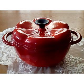 ストウブ(STAUB)の希少 赤 STAUB ストウブ パンプキン ココット(鍋/フライパン)