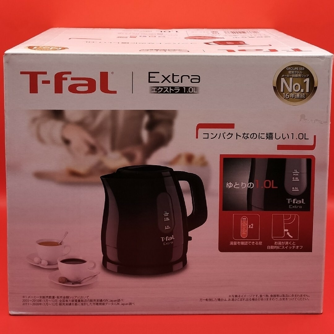 T-fal(ティファール)の□ティファール 電気ケトル　1.0L ブラック　KO1718JP スマホ/家電/カメラの生活家電(電気ケトル)の商品写真