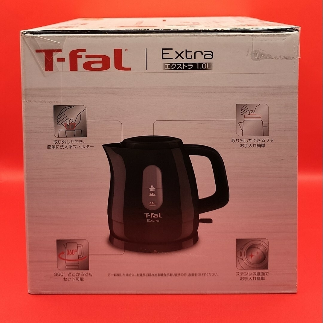 T-fal(ティファール)の□ティファール 電気ケトル　1.0L ブラック　KO1718JP スマホ/家電/カメラの生活家電(電気ケトル)の商品写真