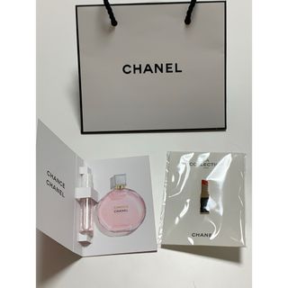 シャネル(CHANEL)のCHANEL ノベルティ ピンバッジ+CHANCEサンプル+ショッパー(サンプル/トライアルキット)