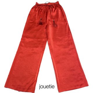 ジュエティ(jouetie)のjouetie タッセル付　サテンワイドパンツ　(カジュアルパンツ)