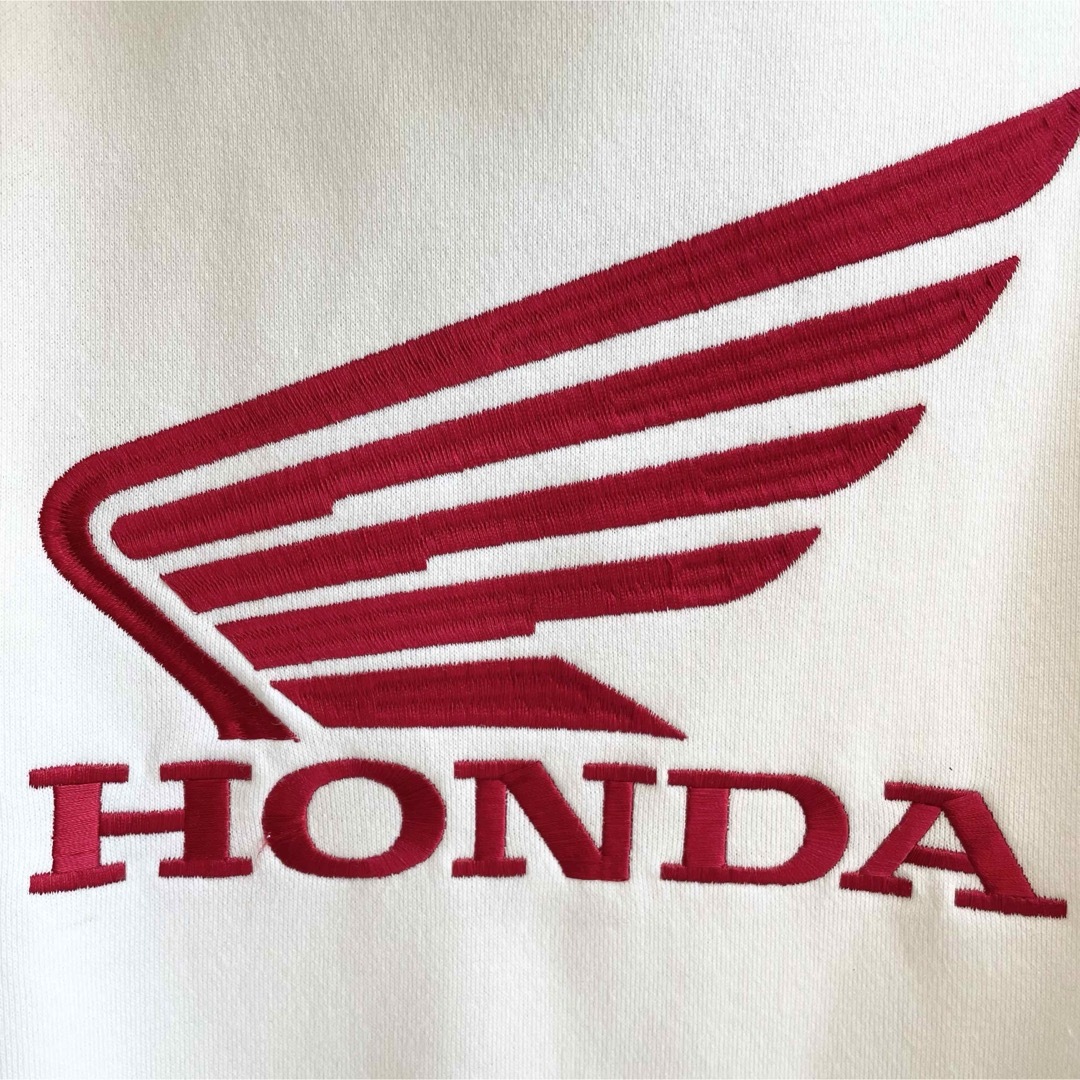 ホンダ(ホンダ)の完売品！【M】HONDA ホンダ　ビッグシルエット　長袖スウェットパーカー●白 メンズのトップス(パーカー)の商品写真