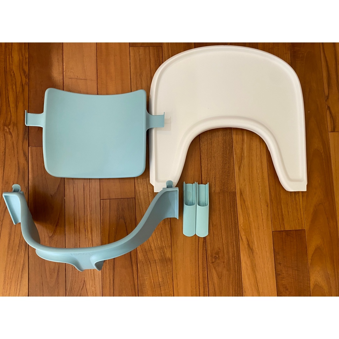 ストッケ トリップトラップ トレイ&ベビーセット ソフトブルー美品-
