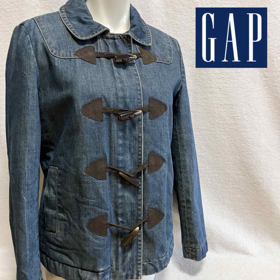 GAP(ギャップ)の希少 Old GAP デニム ボア ジャケット 水牛飾りボタン レディースのジャケット/アウター(Gジャン/デニムジャケット)の商品写真