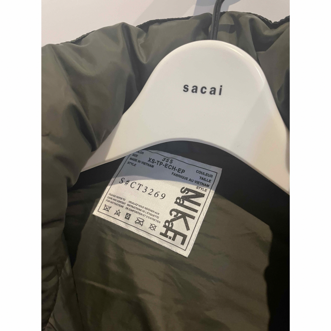 sacai(サカイ)のsacai×nike  ダウンジャケット XS 美品 レディースのジャケット/アウター(ダウンジャケット)の商品写真