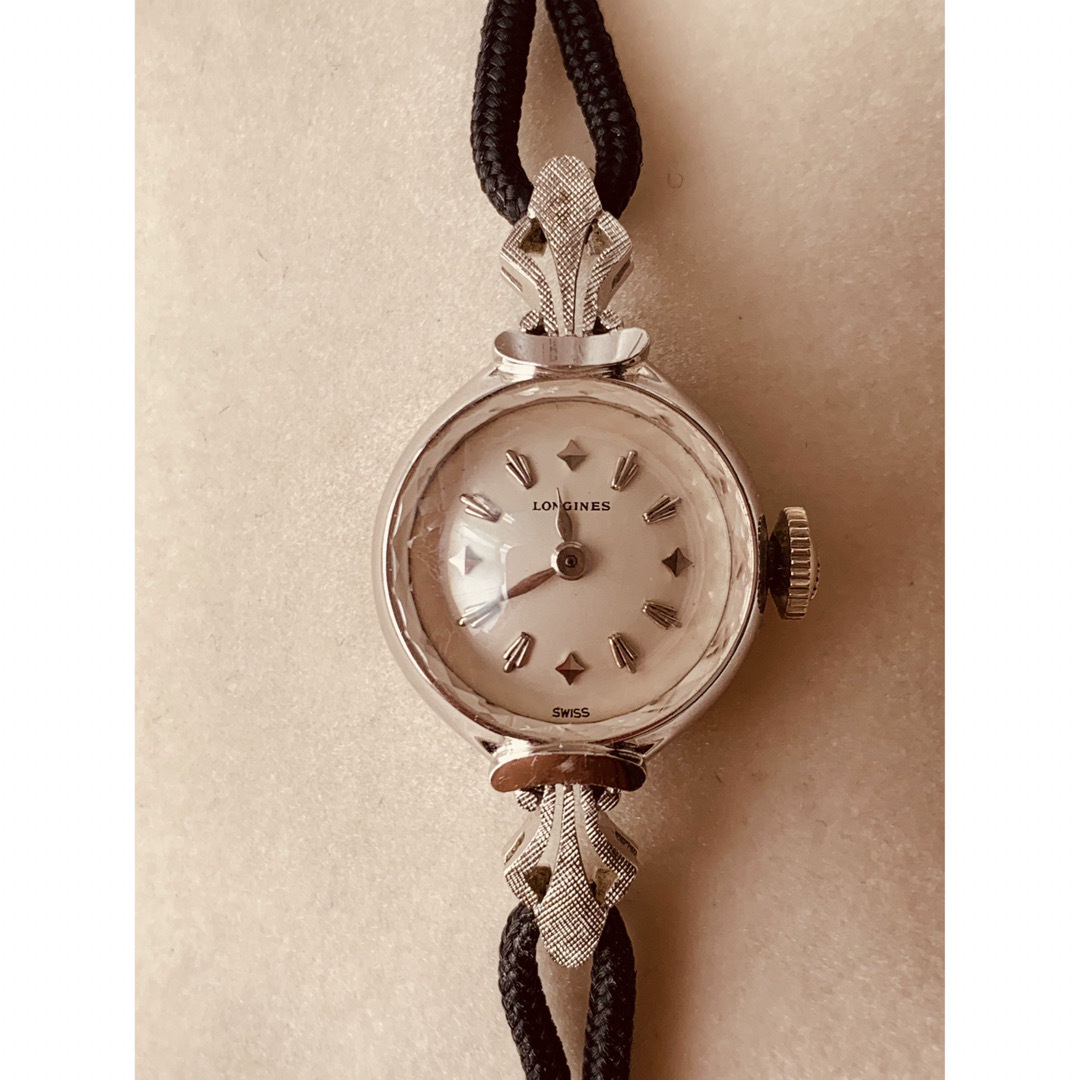 LONGINES(ロンジン)のロンジン 14金 カットガラス アンティークウォッチ レディースのファッション小物(腕時計)の商品写真
