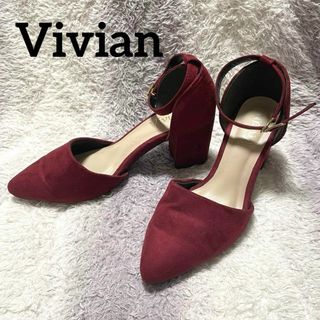 ヴィヴィアン(VIVIAN)のs626a Vivian ヒール パンプス ボルドー  マット 太ヒール(ハイヒール/パンプス)