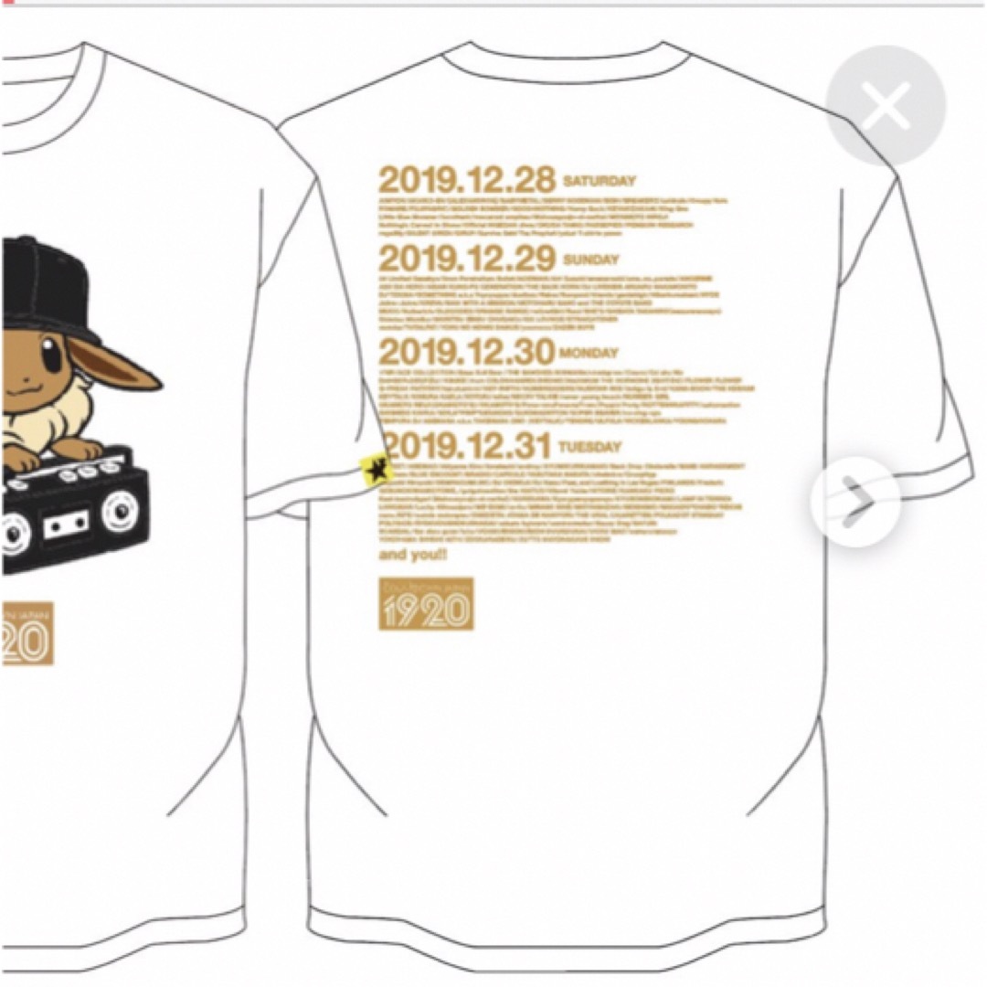 カウントダウンジャパン　イーブイポケモン　Ｔシャツ　COUNTDOWNJAPAN