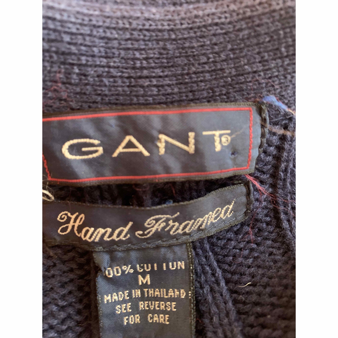 VINTAGE(ヴィンテージ)の希少　90'S GANT  HAND FRAMED ハンドフレーム　カーディガン メンズのトップス(カーディガン)の商品写真