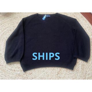 シップス(SHIPS)のSHIPS ネイビー　Ｖネック　ニット(ニット/セーター)