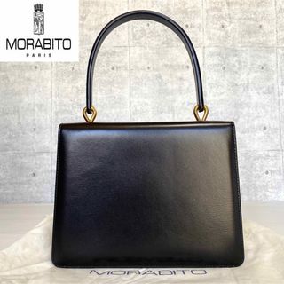 モラビト(MORABITO)の【美品】MORABITO VENDOME BLACK カーフレザー ハンドバッグ(ハンドバッグ)