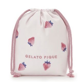 ジェラートピケ(gelato pique)の【gelato pique】ストロベリー柄巾着S(その他)