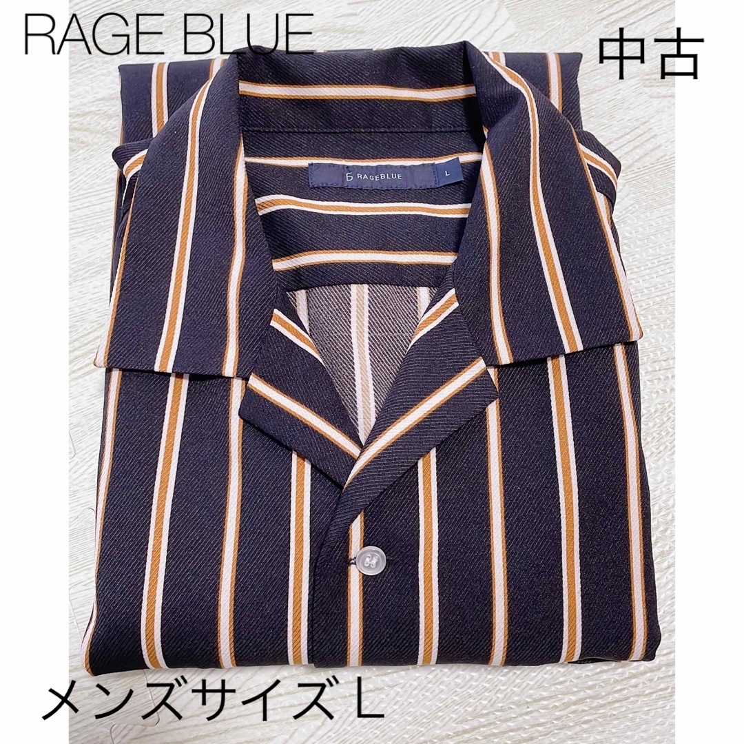 RAGEBLUE(レイジブルー)のRAGE BLUE 半袖 ストライプ トップス ♡ 中古 メンズのトップス(シャツ)の商品写真