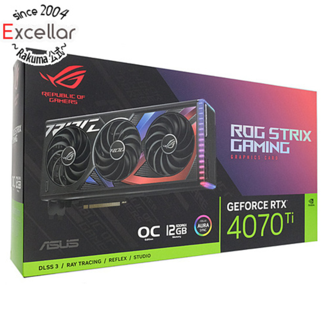 【新品訳あり(箱きず・やぶれ)】 ASUS製グラボ　ROG-STRIX-RTX4070TI-O12G-GAMING　PCIExp 12GB型番