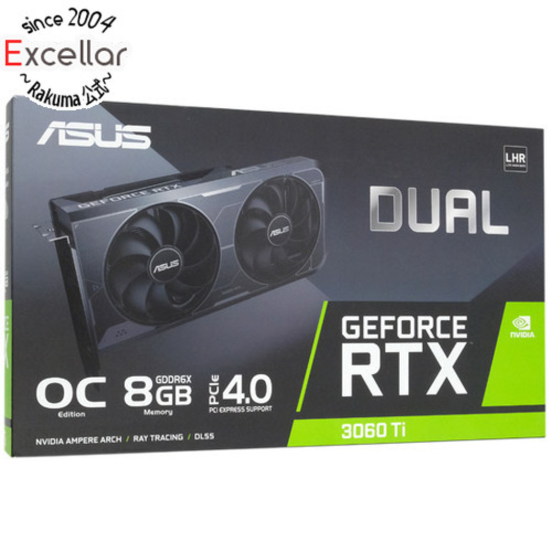 ASUS製グラボ　DUAL-RTX3060TI-O8GD6X　PCIExp 8GB 元箱あり商品状態