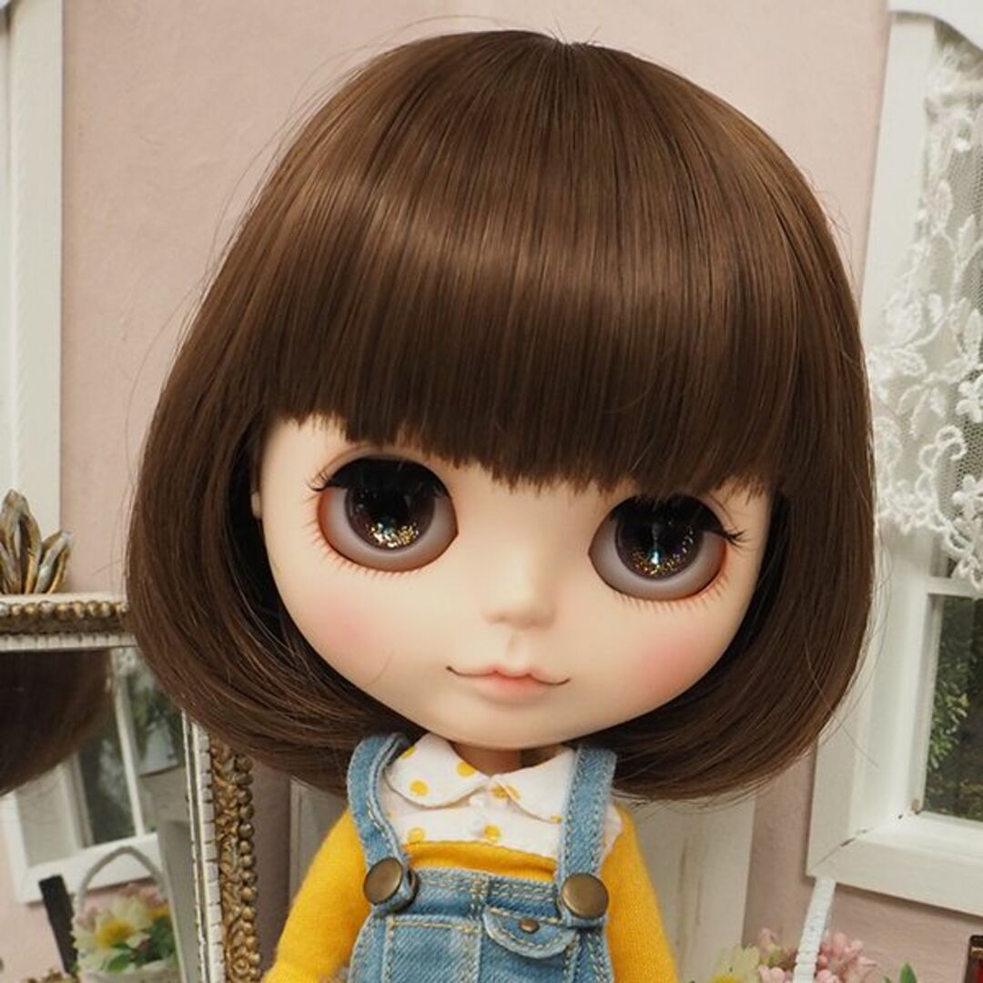 ネオブライス ウィッグ ナチュラルショートボブ MeB 10インチ Blythe ハンドメイドのぬいぐるみ/人形(人形)の商品写真