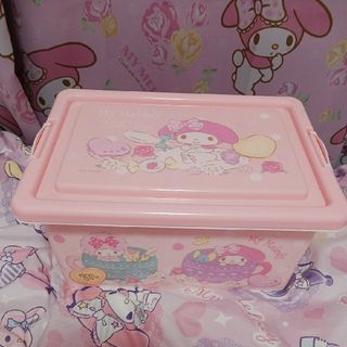 マイメロディ My Melody フタ付き収納ケース ピンク インテリア