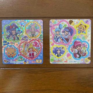 キラキラ光るプリキュアシール 2枚セット(キャラクターグッズ)