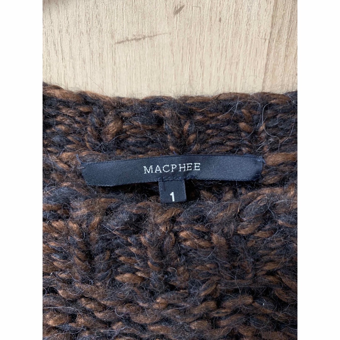 MACPHEE(マカフィー)のMACPHEE ニット　セーター　S ブラウン　ウール　アルパカ混 レディースのトップス(ニット/セーター)の商品写真