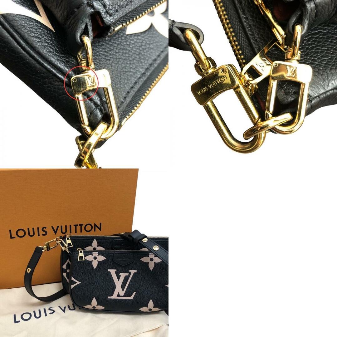 LOUIS VUITTON(ルイヴィトン)の　ルイ・ヴィトン LOUIS VUITTON ミュルティ ポシェット アクセソワール M45777 ブラック×ベージュ ゴールド金具 モノグラム・アンプラントレザー レディース ショルダーバッグ レディースのバッグ(ショルダーバッグ)の商品写真