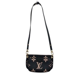 ルイヴィトン(LOUIS VUITTON)の　ルイ・ヴィトン LOUIS VUITTON ミュルティ ポシェット アクセソワール M45777 ブラック×ベージュ ゴールド金具 モノグラム・アンプラントレザー レディース ショルダーバッグ(ショルダーバッグ)