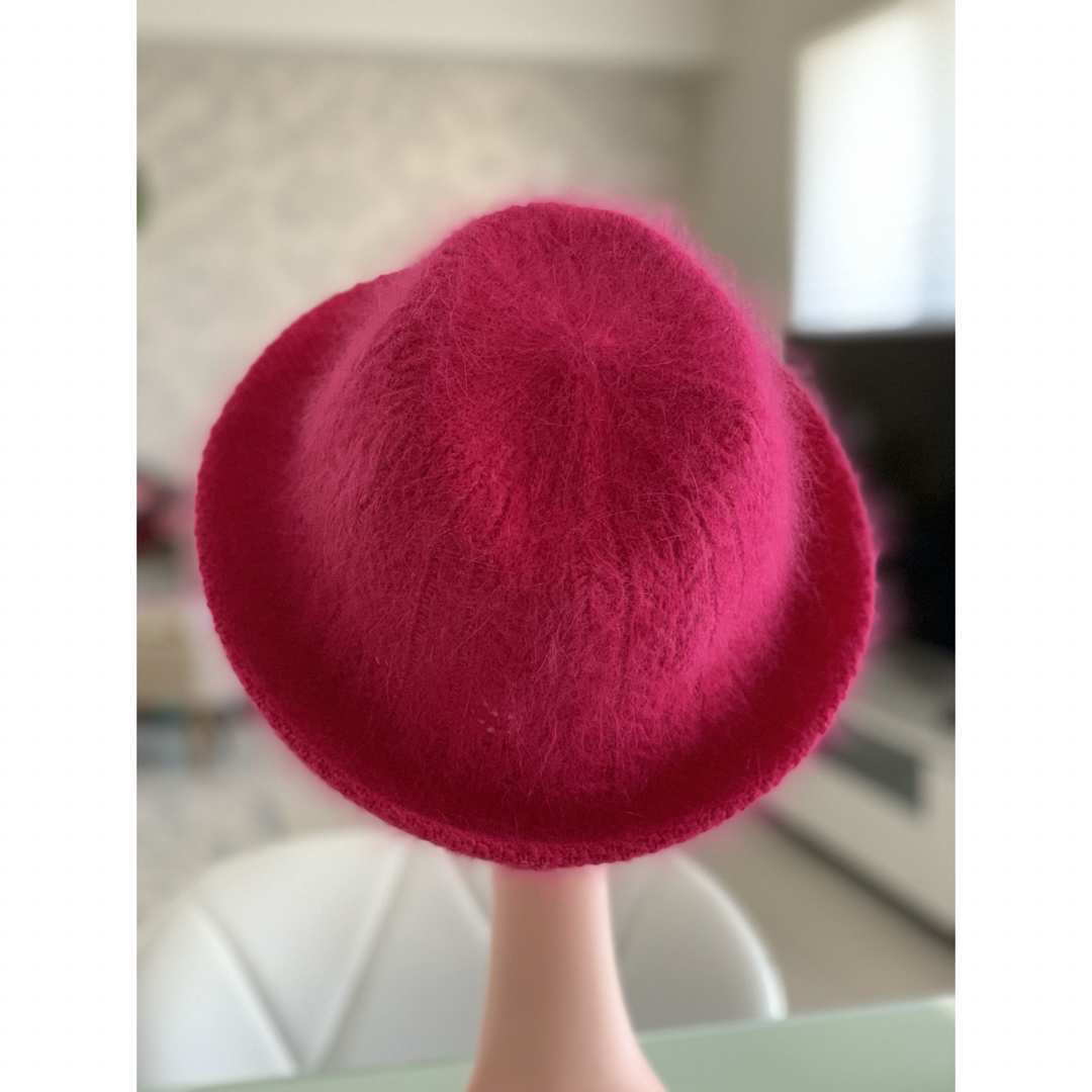 ピンク帽子ニットハットpink hat レディースの帽子(ハット)の商品写真