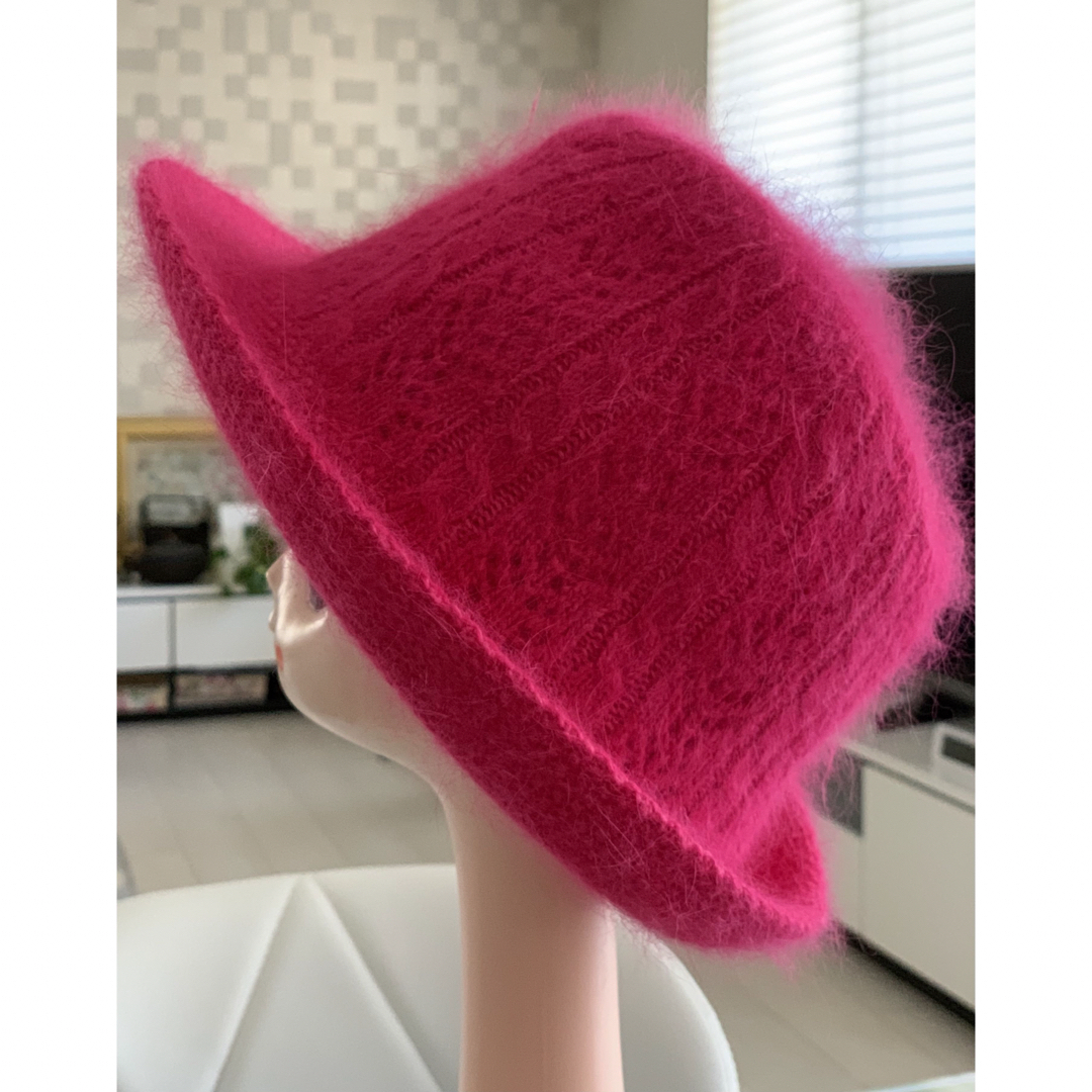 ピンク帽子ニットハットpink hat レディースの帽子(ハット)の商品写真