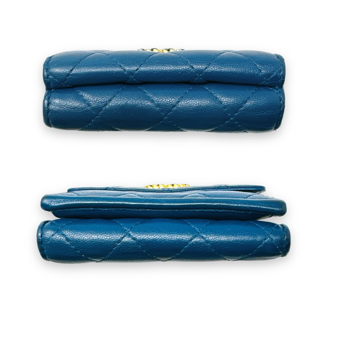 CHANEL - シャネル 3つ折り財布 19 マトラッセ AP0727 ネイビー CHANEL - シャネル 3つ折り財布 19 マトラッセ AP0727 ネイビー