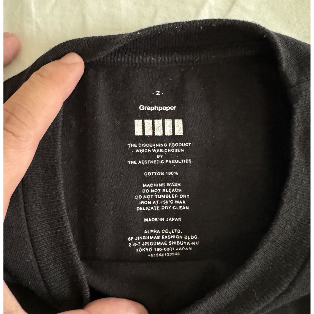 【ごん様専用】グラフペーパー　ポケットT サイズ2 黒　単品 メンズのトップス(Tシャツ/カットソー(半袖/袖なし))の商品写真