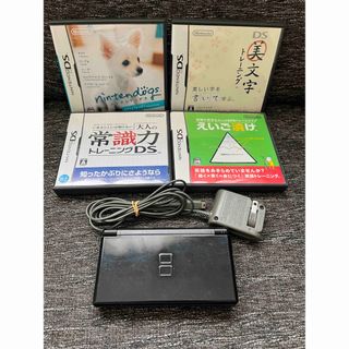 ニンテンドーDS(ニンテンドーDS)のNintendo DS lite  黒　充電器、ペン、ソフトセット(携帯用ゲーム機本体)