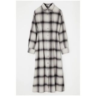 マウジー(moussy)のMOUSSY SHADOW CHECK シャツドレス BLK(ロングワンピース/マキシワンピース)