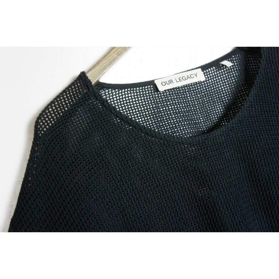 美品23SS OUR LEGACY メッシュ ニット Tシャツ 黒1227N△の通販 美品23SS OUR LEGACY メッシュ ニット Tシャツ 黒1227N△の通販