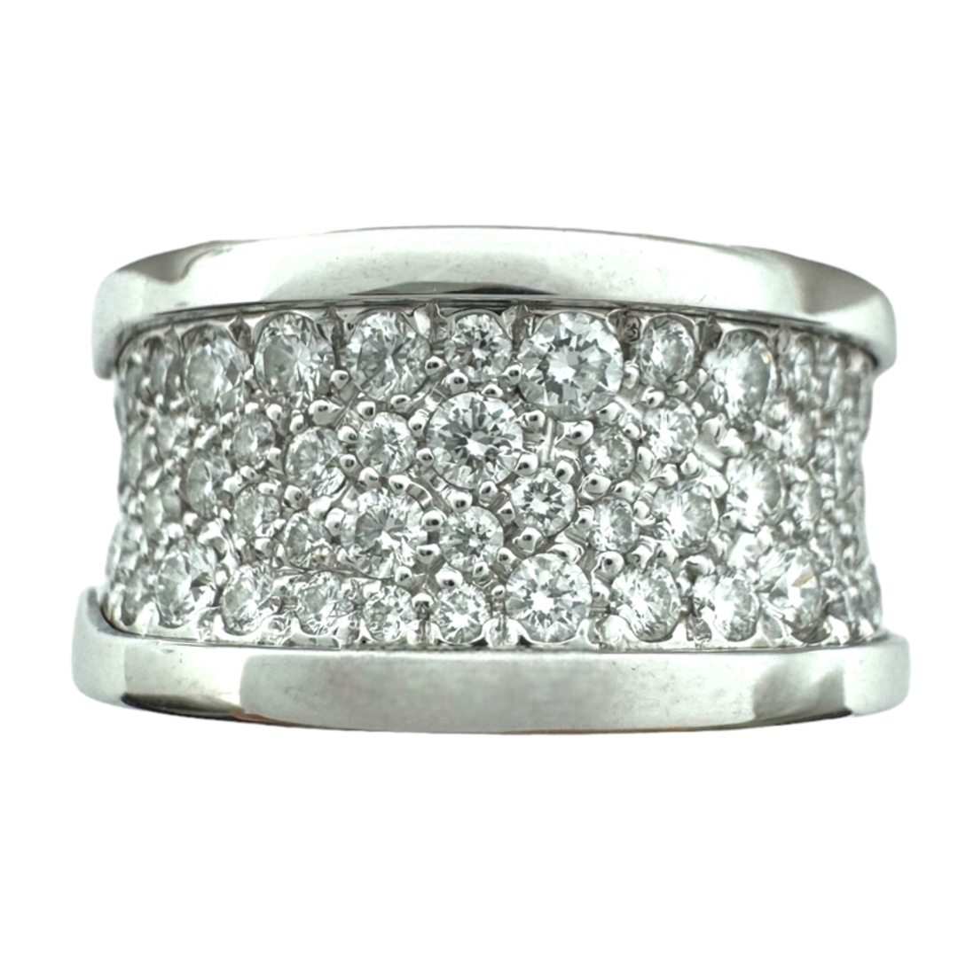 BVLGARI(ブルガリ)の　ブルガリ BVLGARI ビーゼロワン フルパヴェダイヤリング #52(11号) 345593 K18WG ダイヤモンド ジュエリー レディースのアクセサリー(リング(指輪))の商品写真