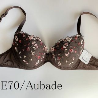 オーバドゥ(Aubade)のE70☆オーバドゥAubade　Divin Bouquet　海外高級ブラ　茶(ブラ)