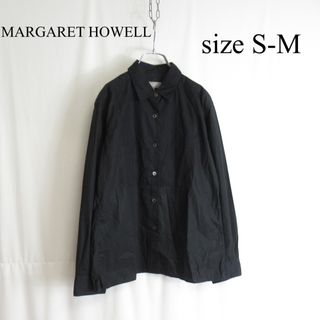 マーガレットハウエル(MARGARET HOWELL)のMARGARET HOWELL ロングスリーブ ブラック シャツ トップス S(シャツ/ブラウス(長袖/七分))