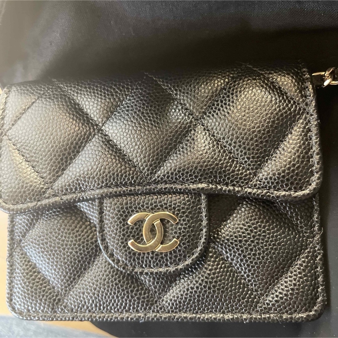 CHANEL - CHANELミニチェーンウォレット⭐︎大人気ブラック☆キャビア