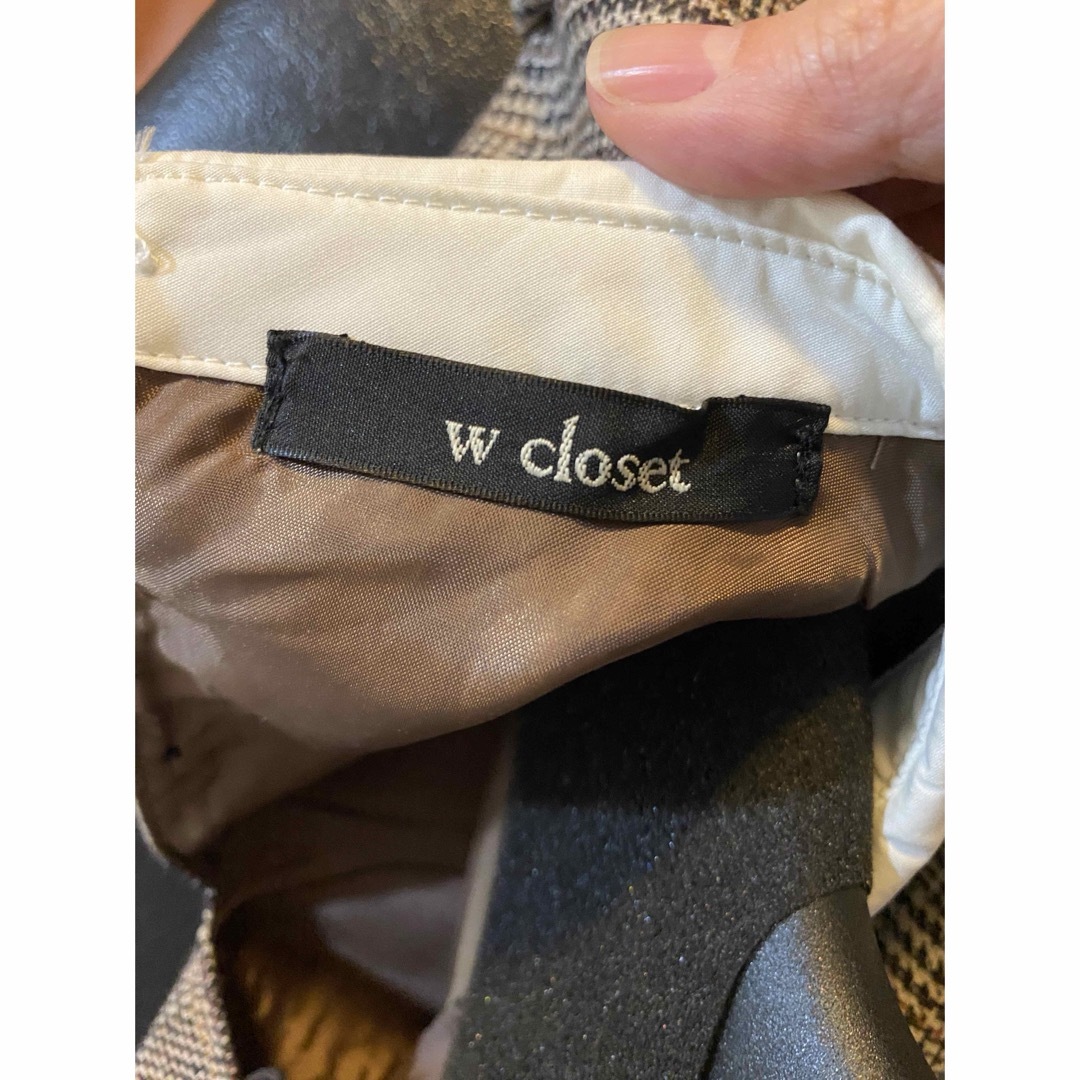 w closet(ダブルクローゼット)のダブルクローゼット　チェック柄ワンピース レディースのワンピース(ひざ丈ワンピース)の商品写真