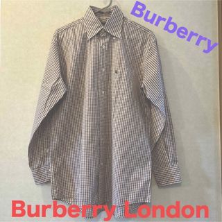 バーバリー(BURBERRY)のバーバリー ロンドン ブラウン チェックシャツ M(シャツ)