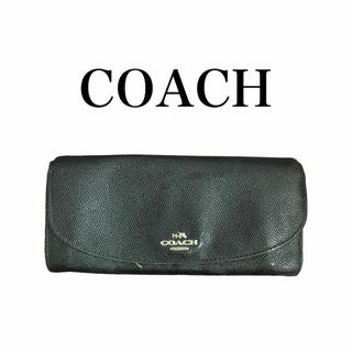 コーチ(COACH)のcoach　コーチ　長財布　ブラック　クロスグレインレザー　F59949(財布)