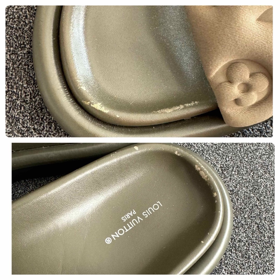LOUIS VUITTON(ルイヴィトン)のLOUIS VUITTON  ヴィトン プールピロー　サンダル カーキ レディースの靴/シューズ(サンダル)の商品写真