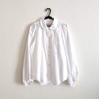 コムデギャルソン(COMME des GARCONS)のコム・デ・ギャルソン ボリューム袖シャツ ブラウス 白(シャツ/ブラウス(長袖/七分))