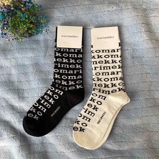 マリメッコ(marimekko)の[新品]marimekkoマリメッコ靴下(黒＆白） セット(ソックス)