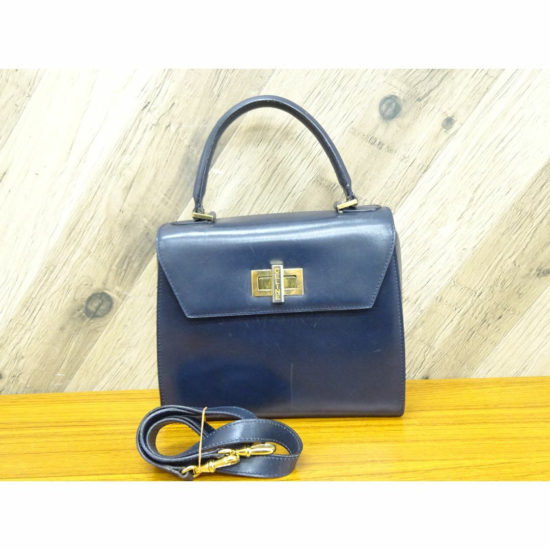 CELINE - M広002 / CELINE ハンドバッグ 2way ターンロック レザー
