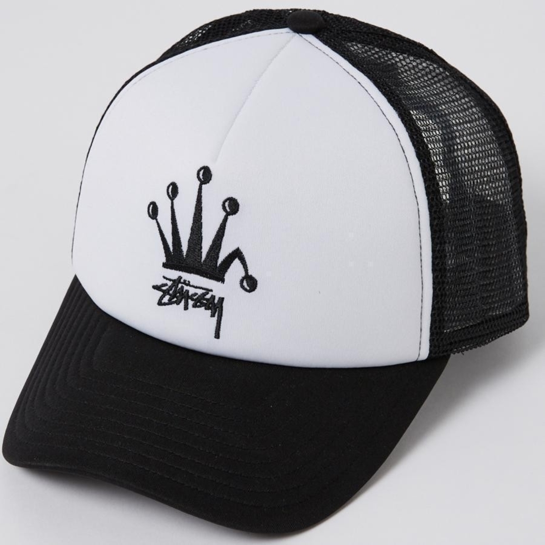 希少STUSSY CROWN STOCK TRUCKER CAP  ステューシー