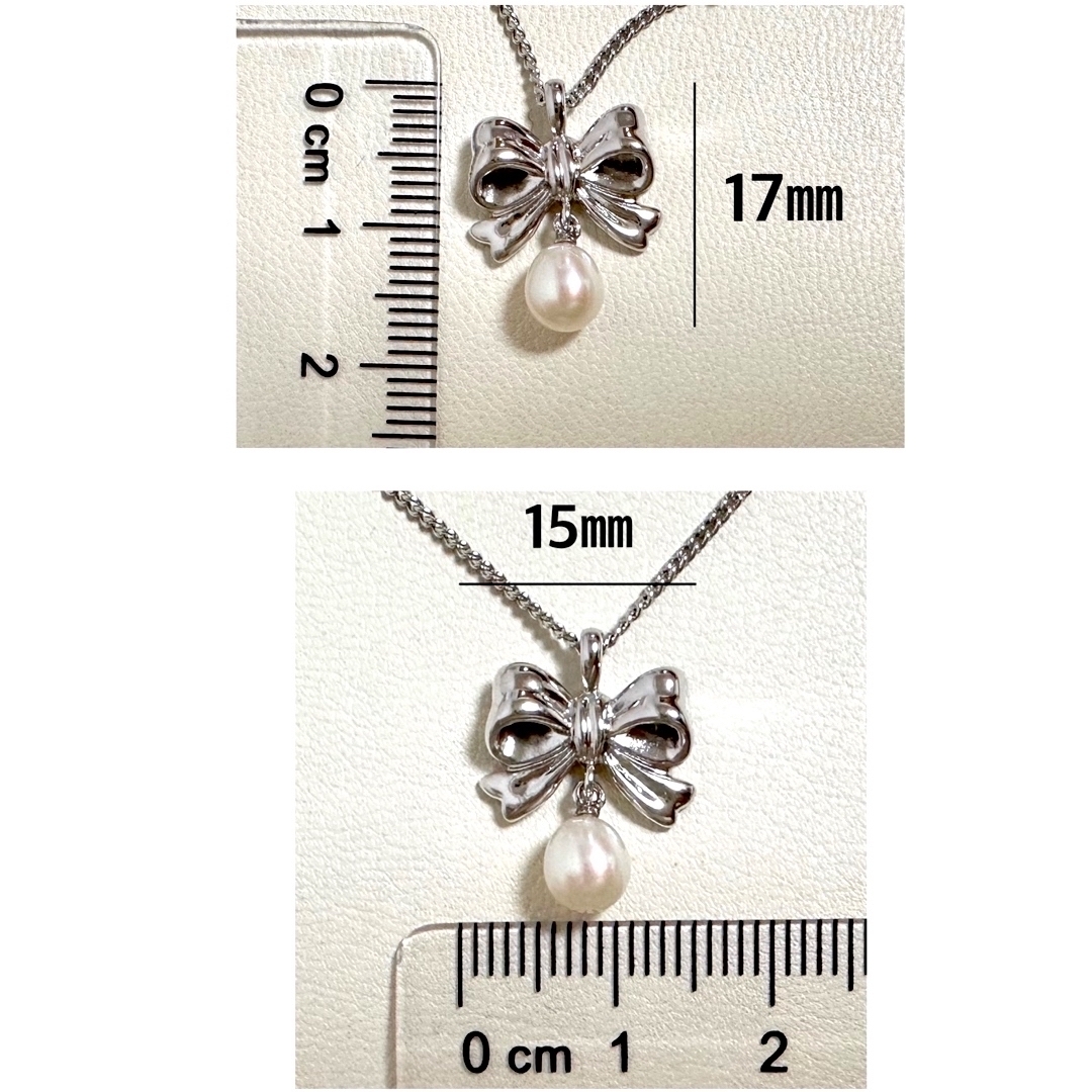 TASAKI リボンモチーフ淡水パールネックレス SV TASAKI リボンモチーフ淡水パールネックレス SV