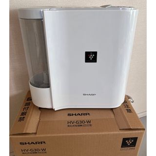 シャープ(SHARP)の【中古】シャープ 気化式加湿器 HV-G30-W 2018年製 (加湿器/除湿機)